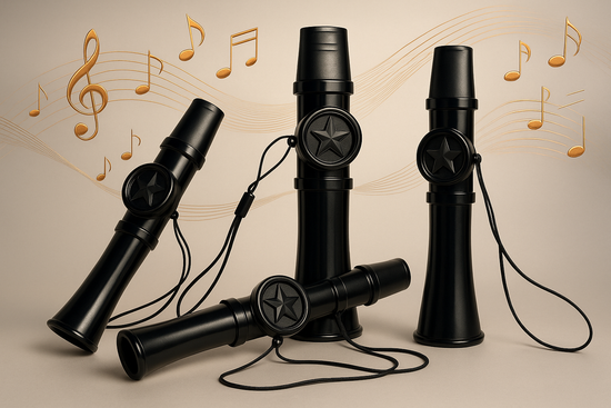 浅色背景的高级卡祖笛店铺背景图